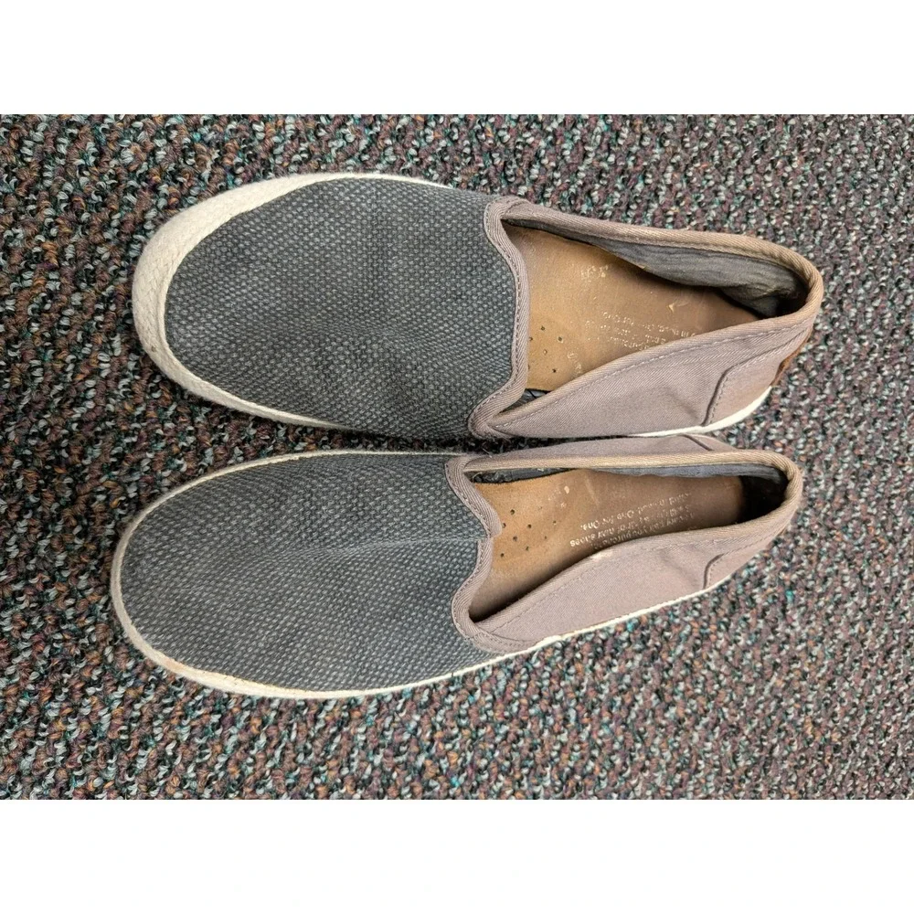 Toms‎ Womens Alpargata Slip On Shoes Grey Taupe Canvas Espadrille Flats 5.5